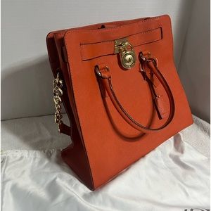 Michael Kors Orange Leather Tote